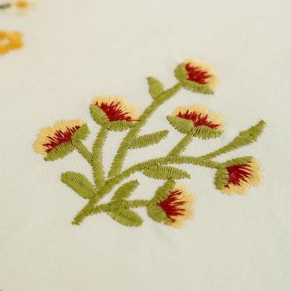 Embroidered Throw Pillow Covers 18x18 inch Pack of 2 Multiflower - color: Multiflower