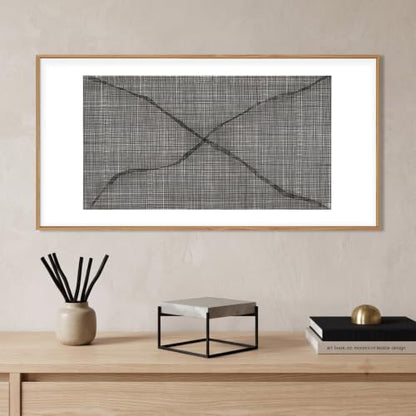DRACIT Black White Abstract Framed Canvas Wall Art Set-20" x40" - color: Abstract Line Wall Art, size: 40"L x 20"W