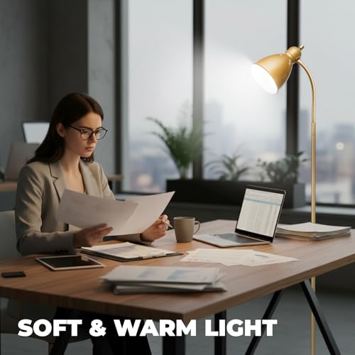 LALISU Floor Lamp, Industrial Floor Lamps for Living Rooms & Bedrooms - color: All Gold