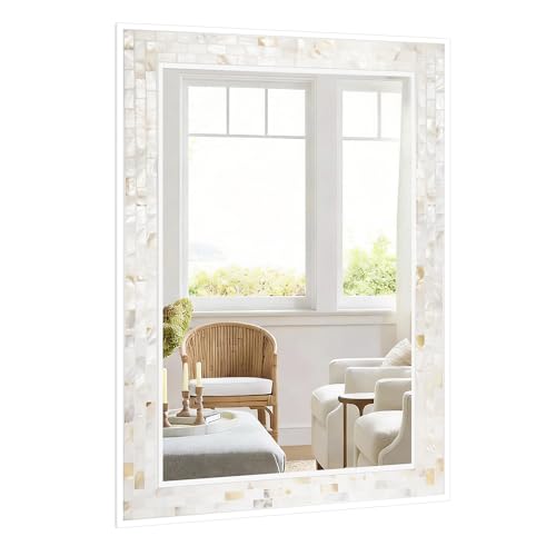 20x28 Inch Mosaic Rectangle Mirrors for Wall - size: 28"L x 20"W