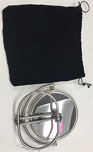 JERDON 5.5" Tabletop Makeup Mirror - 10X Magnification - Nickel - MC450N - size: 1"L x 5.8"W