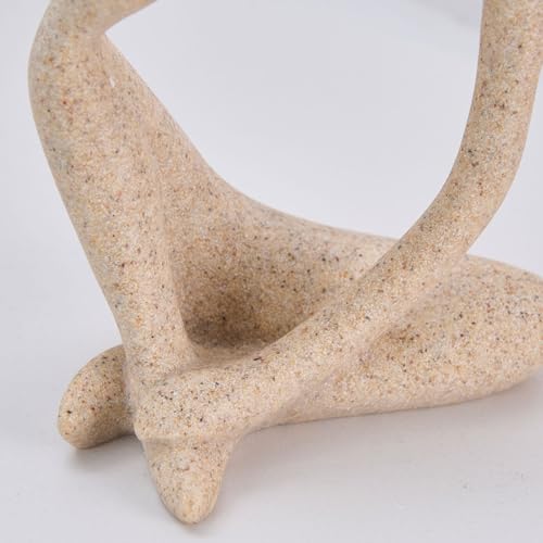 Modern Abstract Sculpture for Table Decor - Decorative Thinker Statue with Sandstone