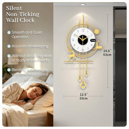 Modern Wall Clocks Battery Operated Silent Clock for Living Room - style: Casual