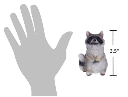 The Bridge Collection Woodland Animal Figurines – Forest Critter (Raccoon) - color: Raccoon