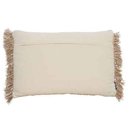 Safavieh Home Collection Janine Boho 16 x 24-inch Green Fringe Decorative Accent Pillow PLS602B-1624 - color: Green / Beige