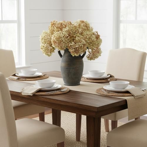 Vaseking Ceramic Rustic Vase, 9.8 inch Farmhouse Vases Home Decor, Bronze - color: Bronze