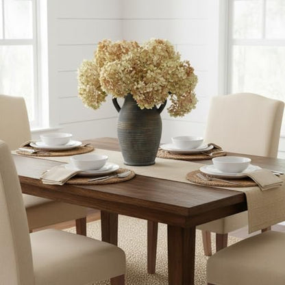 Vaseking Ceramic Rustic Vase, 9.8 inch Farmhouse Vases Home Decor, Bronze - color: Bronze