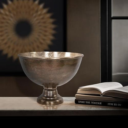 Howard Elliott Collection Golden Ore Champagne Bowl Large, Aluminum with Ombre Gold to Bronze Finish, Metallic Accent for Table, Bar or Entertaining Decor, 13.5H x 18W x 18D, Gold Bronze - size: Bowl