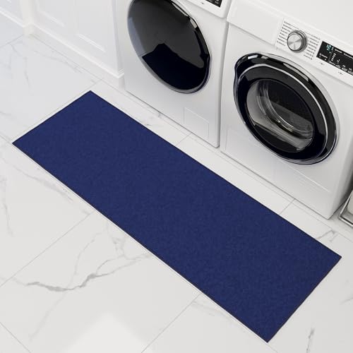 Ottomanson 2x5 Kitchen Runner – Non-Slip Hallway Runner Rug - color: Navy Blue