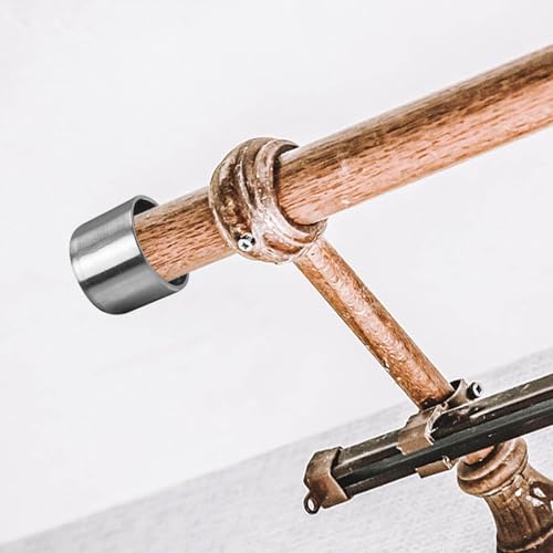 Beavorty 2 PCS 28mm Curtain Rod Finials Window Drapery Curtain Rod End Window Curtain Rod Cap Drapery Pole Rail Decorative Heads for Curtain Decoration (Silver)