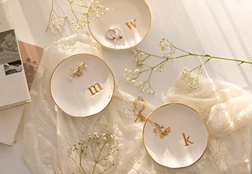 COLLECTIVE HOME Ceramic Jewelry Tray, Trinket Dish, Gifts for Women (A) - color: A