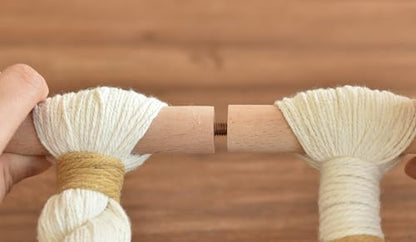 Macrame Wall Hanging Wedding Hanger Tassel Knotting Boho Decor 47"W*25"L - color: Beige1