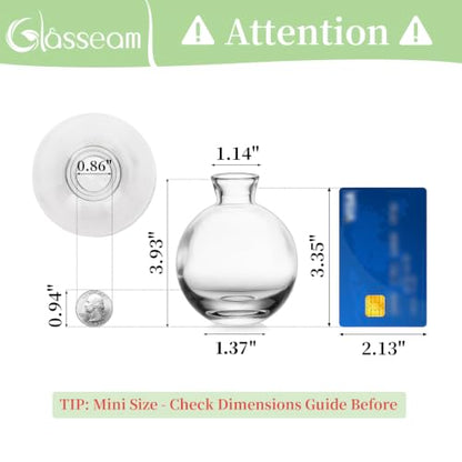 Glasseam Clear Glass Bud Vase, 3Pcs/1Set Modern Mini Small Flower Vases - color: Clear, size: 1 Set