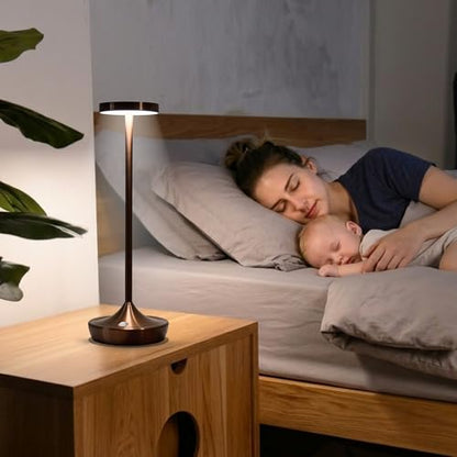 Brown Cordless Table Lamps, Rechargeable 6000mAh, 72H Runtime, Waterproof - color: Brown