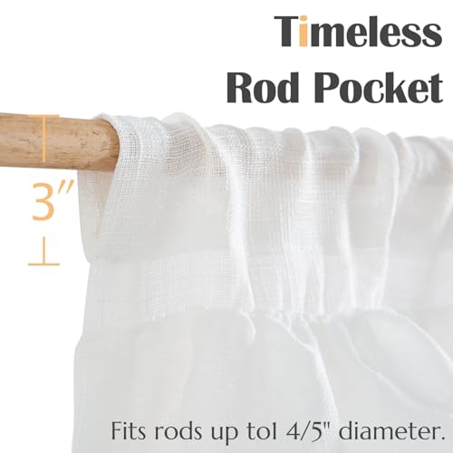 jinchan Ruffled Kitchen Window Valance Curtain, 18 Inch, 1 Panel, White - color: 3-tier Ruffle | White, size: 50"W x 18"L (Pack of 1)