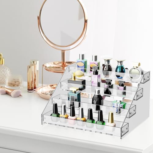 Acrylic Display Shelf,Risers Display Stands,Perfume Organizer,Cupcake Stand,Tiered Display Stand,Sticker Display,Card Stands For Display,Card Display Stand,Figure Display，Spice Rack(6 Tier)