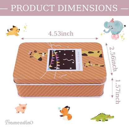 Framendino, 5 Pack Mini Tinplate Storage Boxes Small Empty Cartoon Trinket Jewelry Coin Containers Metal Rectangle Tin for Bead Case (Style C) - color: Cartoon