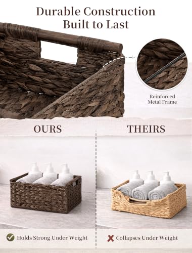 Wicker Basket, Large Basket for Gift Baskets Empty, 15.4x11x6.3in - color: Brown, size: Large