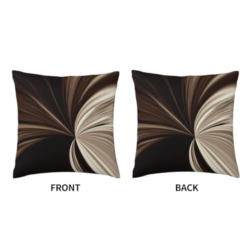 Milk Chocolate Swirl Abstract Print Throw Pillow Velvet 18x18In - color: Color-9, size: 18" x 18" (Pack of 1)