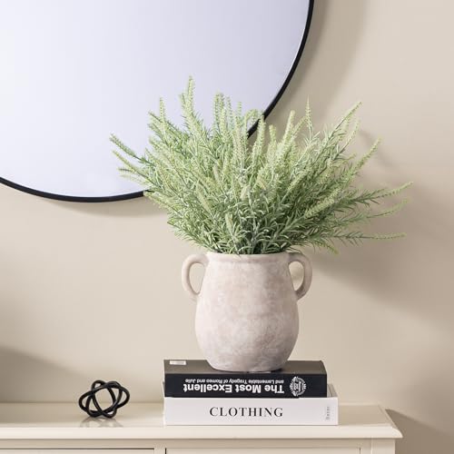 Vanselia Ceramic Flower Vase Home Table Decor Living Room Farmhouse 7.1 in - color: 7.1" Rustic