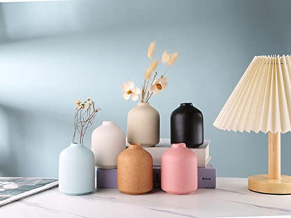 Ceramic Vase - Small Vase, Modern Minimalist Ceramic Vase, Dried Flower Vase, Home Decoration, Flower Arrangement Decorative Shooting Props, Best Decoration(Beige)