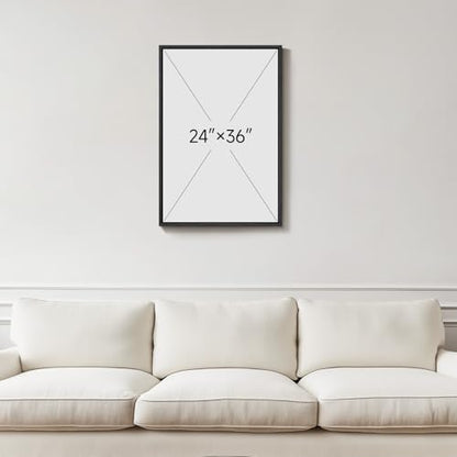 Framed Neutral Beige Taupe Abstract Wall Art, 1 Piece 24x36 In - color: Black and Taupe