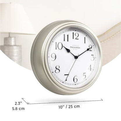 Presentime Chic Home Collection 10" Molly Clock - color: Silver