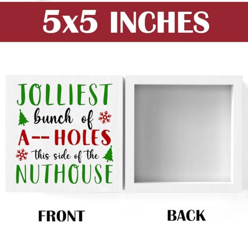 Festive Fun: Funny Christmas Decorations, 5 x 5 inches - color: Bunch