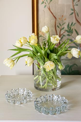 Alice Lane Home Collection Original Amber Glass Large Bubble Candle Dish - color: Amber, size: Large