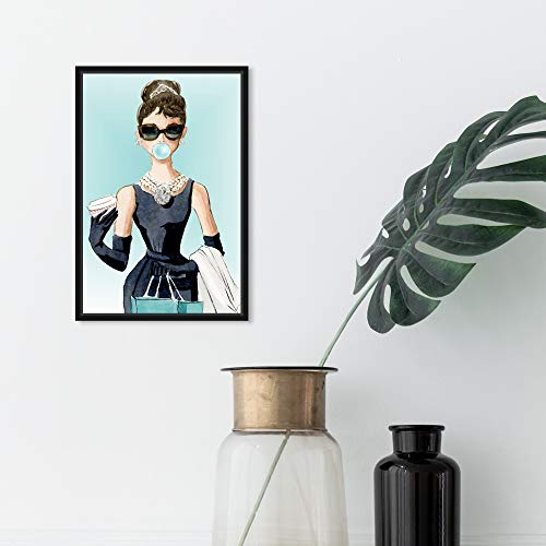 The Oliver Gal Artist Co. Abstract Wall Art Canvas - size: 15"L x 10"W, style: Black Frame
