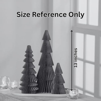 Set of 3 Blue Holiday Honeycomb Paper (Medium Set 3 Blue) - color: Medium Set 3 Navy