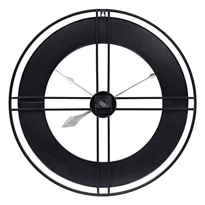 Growsun 24'' Large Wall Clock Pure Metal Retro Heavy Duty Large Decor for Home Living Room Farmhouse - size: 24 inch