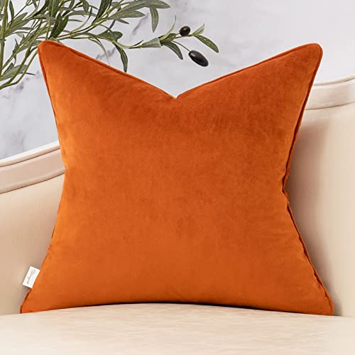 Yangest Burnt Orange Twigs Throw Pillow Cover Branches Velvet Cushion Case Neutral Pillowcase for Sofa Couch Bedroom Living Room Home Decor,20x20 Inch - color: Orange, size: 20" x 20" (Pack of 1)