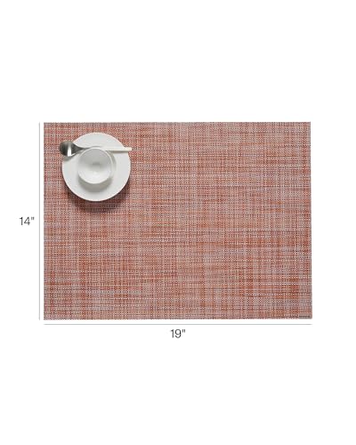 Chilewich Mini Basketweave Placemats, Woven Rectangle Placemats Set of 4 - color: Cinnamon, size: 14"x19"