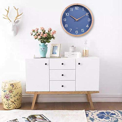 Kesin Wall Clock 12 Inch Silent Non Ticking Wood Wall Clocks Modern Simple