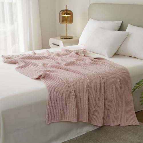 WESHIONGOO Pink Throw Blanket for Couch 50"*60" - color: Light Pink