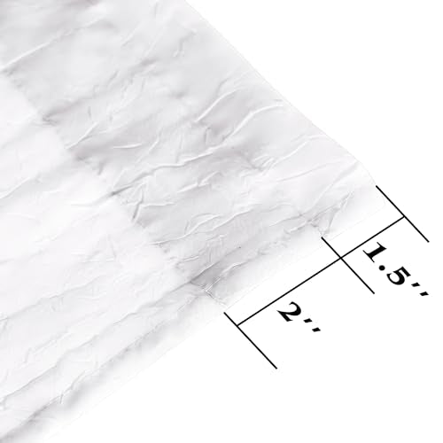 Chyhomenyc Crushed Sheer White Curtains 84 Inch Length 2 Panels - color: White, size: 42"W x 84"L (Pack of 2)