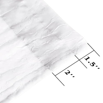 Chyhomenyc Crushed Sheer White Curtains 84 Inch Length 2 Panels - color: White, size: 42"W x 84"L (Pack of 2)