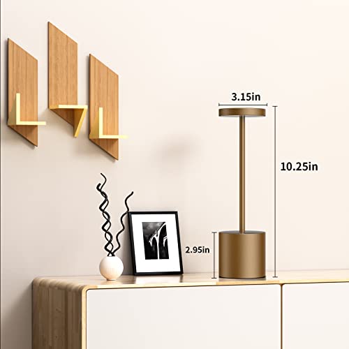 Cordless Table Lamp Rechargeable,Battery Powered LED Outdoor Table Light - color: 1 Pack Titanium