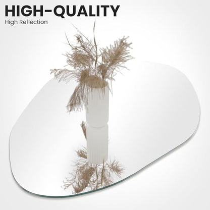 TRAHOME 36'' x 24'' Irregular Asymmetrical Wall Mirror - size: 36"L x 24"W