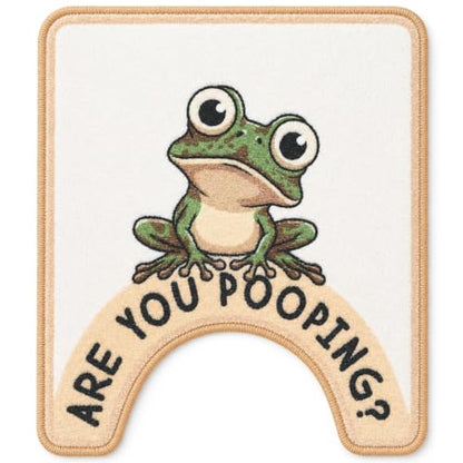 Drydiet U Shaped Toilet Rug Washable Cute Bath Mat 24x20,Frog - style: Frog