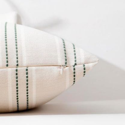 Hckot Stripe Throw Pillow Covers 26x26 Large Square Dark Green Pillow Cover - color: Dark Green, size: 26" x 26" (Pack of 2)