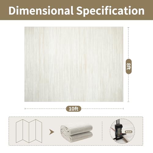 8x10 Washable Area Rugs for Living Room,Bedroom,Dining Room- Light Brown - color: White-light Brown-grey, size: 8' x 10' (Rectangular)