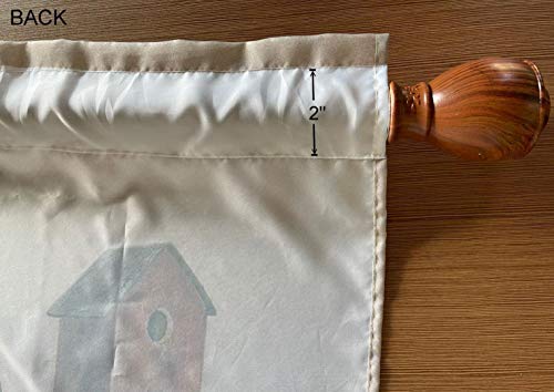 Rustic Country Hearts and Stars Rod Pocket Valance 58 x 18 Inches - color: Country Star, size: 58"W x 18"L (Pack of 1)