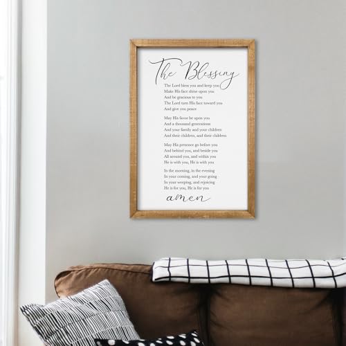 comurdyo The Blessing Bible Verse Wall Art, 16"×11", Wood - color: The Blessing (Wood), size: 16"L x 11"W