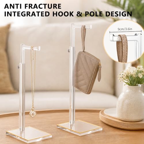 3-Pack Acrylic Purse Display Stands, 14"-24" Adjustable Handbag Holder - size: 3 Pack