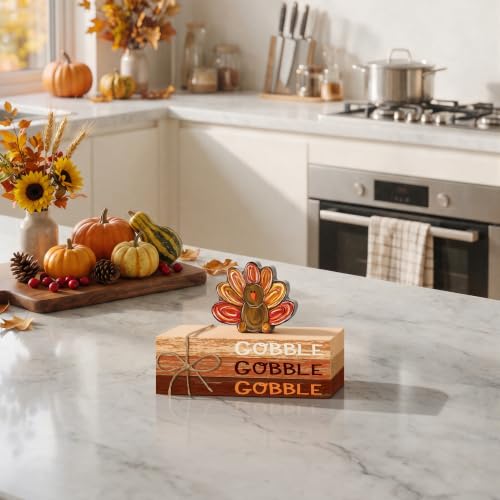 Smile Thanksgiving Wooden Decor Indoor Turkey Gobble Faux Books Bundle - style: Turkey