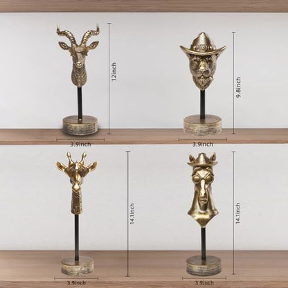 Handcrafted Resin Sculpture (Antelope)- Modern Home Decor Accent, Trending Living Room & Office Decor, Elegant Tabletop & Shelf Decor for Desk, Bookshelf, Nightstand - Unique Gift Idea - style: Antelope