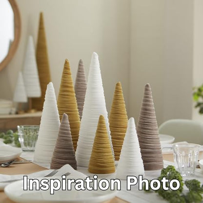 Your Heart's Content Light Ivory Velvet Trees Set of 3 (Light Ivory) - color: Light Ivory