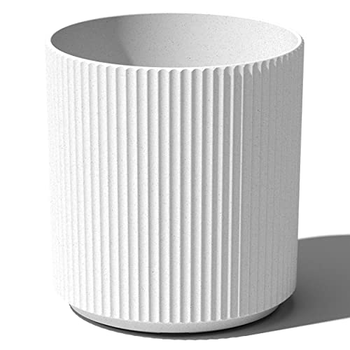 Veradek Demi 20 in. Round White Plastic Planter DMV20W - color: White, size: 20 inch